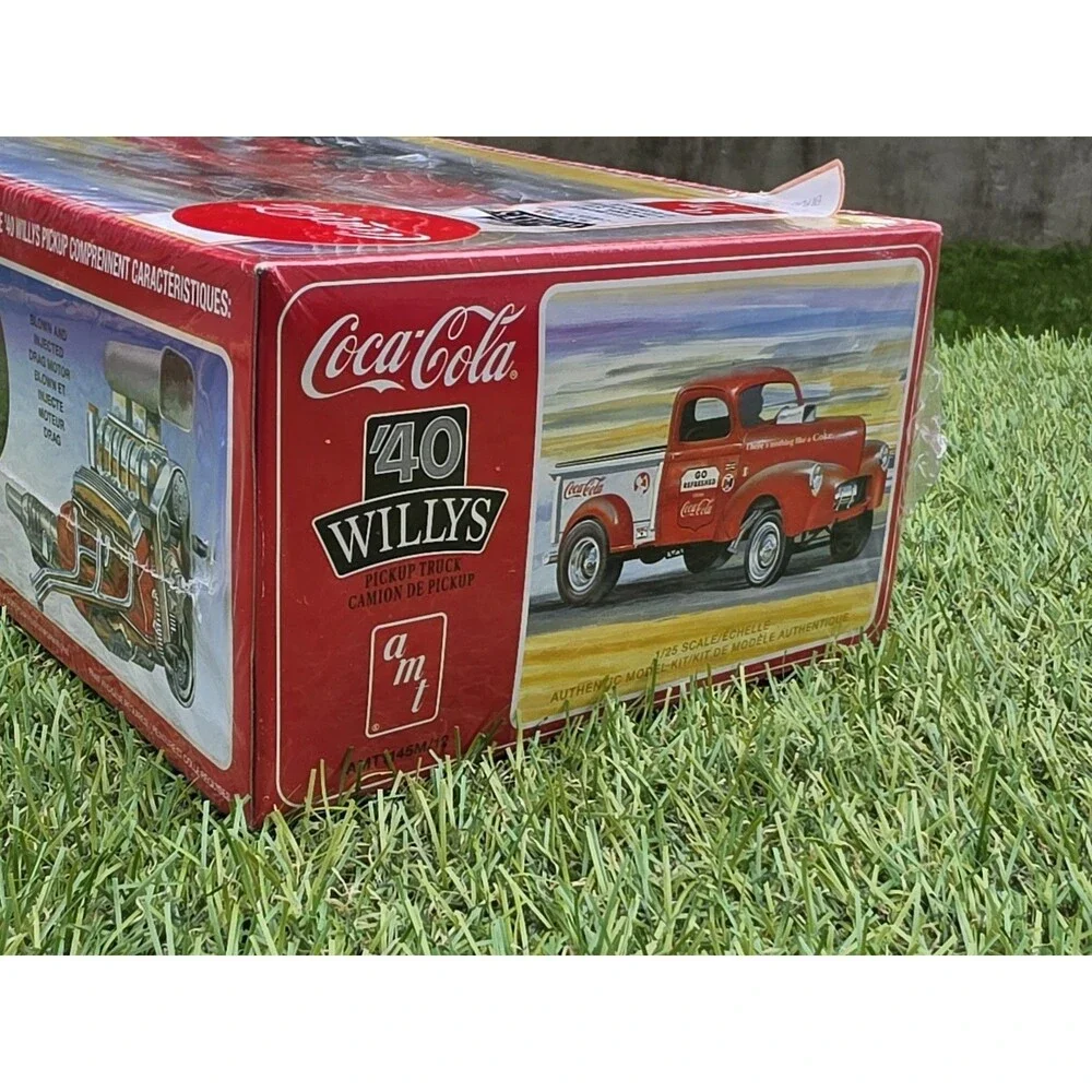 AMT 1940 Willys Pickup Coke Plastic Model Truck Kit #1145 1/25 New Sealed*Rip In